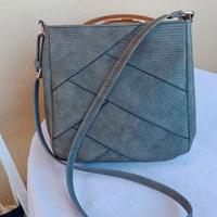 Borsa a tracolla Conbipel colore verde/grigio