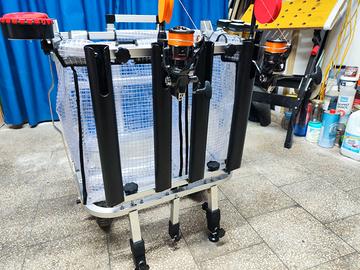 Carrello pesca trota lago