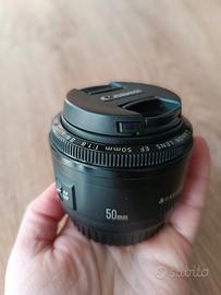 Obiettivo Canon Lens EF 50mm 1:1.8