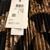 Gonna Imperial leopardata a pieghe