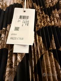 Gonna Imperial leopardata a pieghe