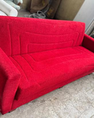 🔴 Divano letto rosso
