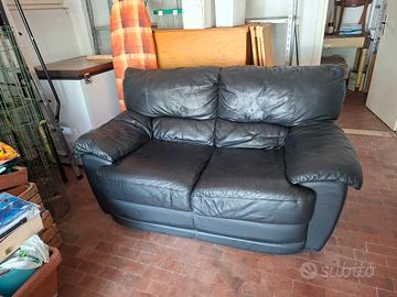 Divano vera pelle nero