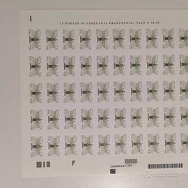 fogli di francobolli con codice a barre 