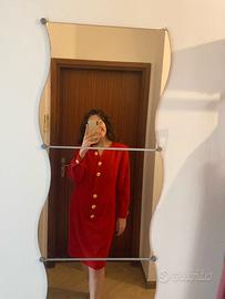 Abito Valentino V anni ’80 rosso in lana
