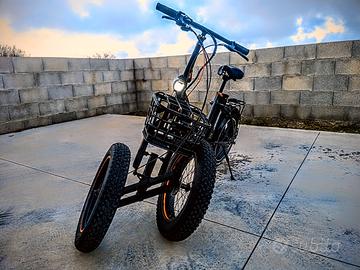 bici elettrica fat bike tre ruote basculanti 