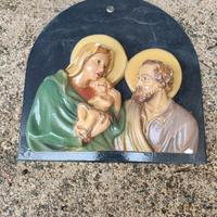 CAPEZZALE GESSO SACRA FAMIGLIA ANNI 50