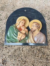 CAPEZZALE GESSO SACRA FAMIGLIA ANNI 50