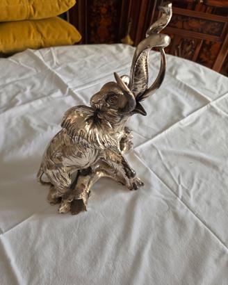 Elefante placcato argento