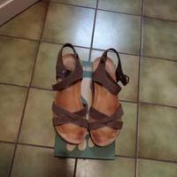 sandali bionatura 39 donna zeppa 6/7 cm marroni