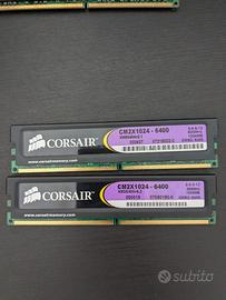 Ram ddr2 Corsair 2gb (1x2 banchi) 800Mhz CM2X102