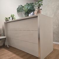 Scrivania Reception Bianca 120x111x85