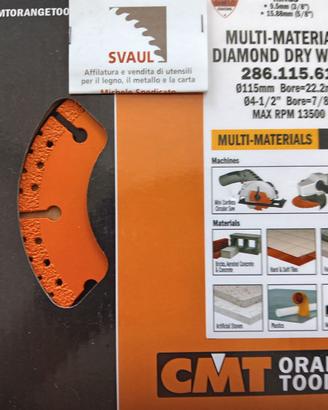 DISCO DA TAGLIO CMT MULTIMATERIALE DIAMANTATO -USO