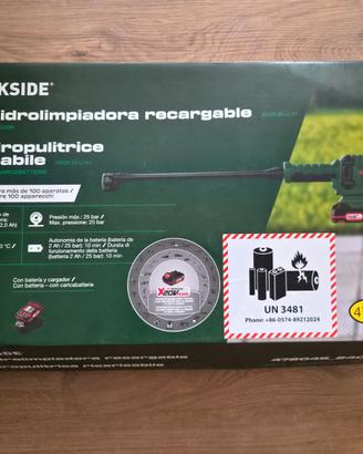 Idropulitrice batteria parkside NUOVA