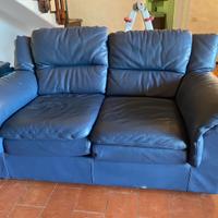 Divani in vera pelle blu