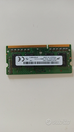 Memoria Ram 2GB per notebook