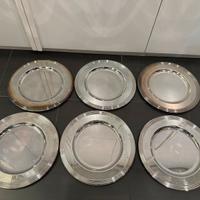 6 Sottopiatti job art silver plated