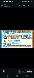 Camere in appartamento mq.160 in via Kennedy