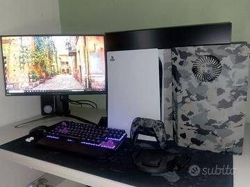 PS5 flat con disco +monitor
