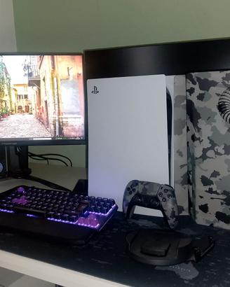 PS5 flat con disco +monitor
