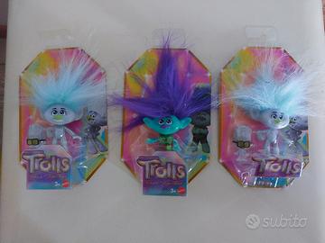 lotto 3 personaggi trolls Dreamworks Band Toget