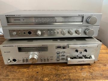 Stereo cassette + Amplificatore Grunding vintage