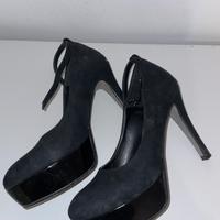 Tacchi neri eleganti raffinè in velluto