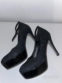 Tacchi neri eleganti raffinè in velluto