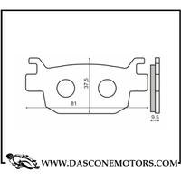 Coppia pastiglie freno posteriori organiche Honda 