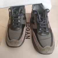Scarpe Hogan New Interactive H Flock Grigio nero