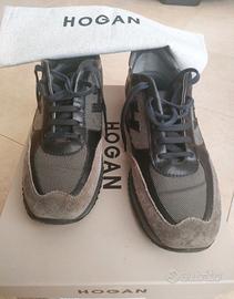 Scarpe Hogan New Interactive H Flock Grigio nero