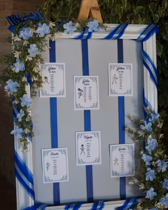 tableau cerimonia blu e azzurro 60x80