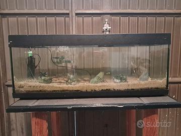 acquario completo  130 litri con accessori