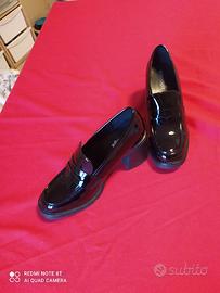 scarpe mocassino donna tacco alto 