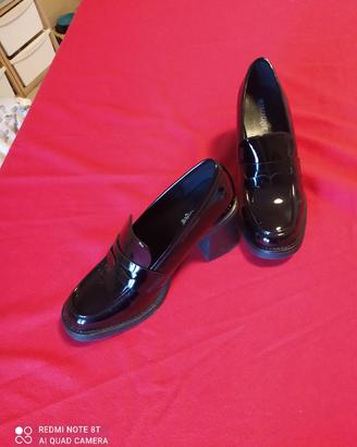 scarpe mocassino donna tacco alto 