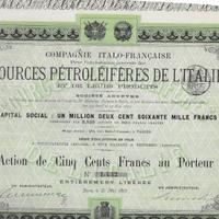 1879 * compagnie italo-francaise sources petroleif