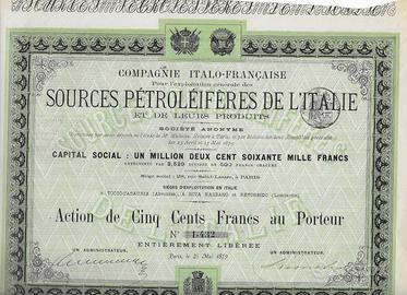 1879 * compagnie italo-francaise sources petroleif