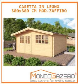 Casetta legno 34mm casa 3,8x3,8 giardino casette