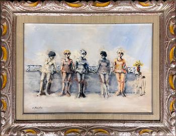 Umberto Bianchini pittore olio su tela Ballerine
