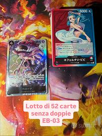 One Piece EB-03 - lotto di 52 carte