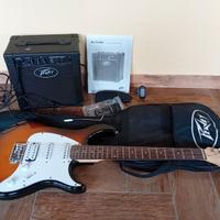 chitarra elettrica e amplificatore