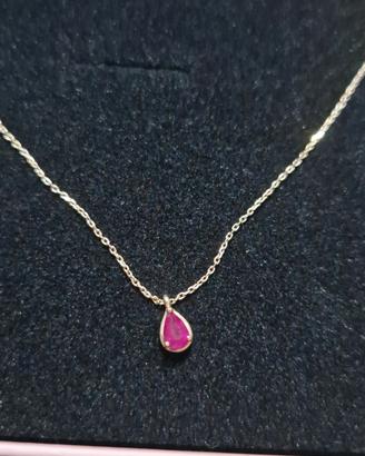 Collana punto luce Charlotte oro giallo RUBINO
