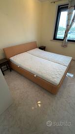 Letto matrimoniale contenitore + materassi