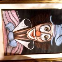 Dipinto Pagliaccio di Prospero Gallinari