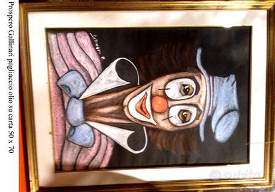 Dipinto Pagliaccio di Prospero Gallinari