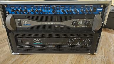 QSC Powerlight 9.0 PFC  + rack proel 6 unità 