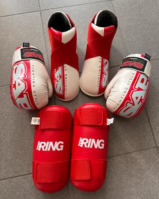 Protezioni kick boxing point fighting bimbi