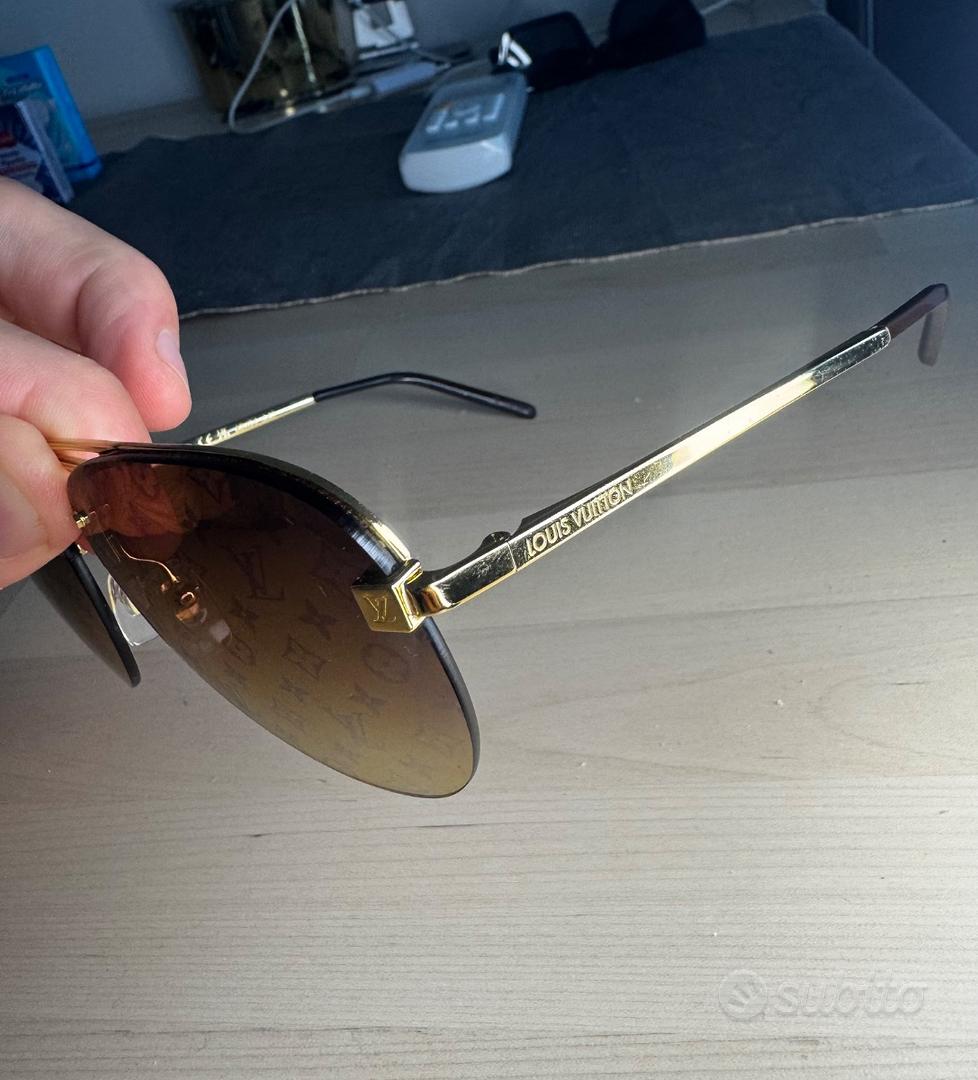 LOUIS VUITTON Z1020E Clockwise Sunglasses Gold/Bro - Abbigliamento