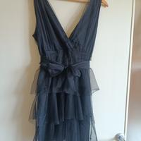 Vestitino nero con balze e tulle, Zuiki