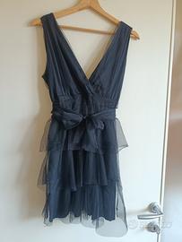 Vestitino nero con balze e tulle, Zuiki